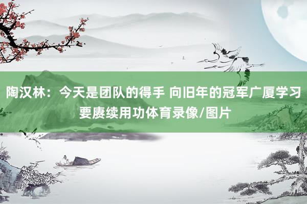 陶汉林：今天是团队的得手 向旧年的冠军广厦学习 要赓续用功体育录像/图片