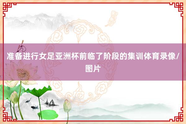 准备进行女足亚洲杯前临了阶段的集训体育录像/图片